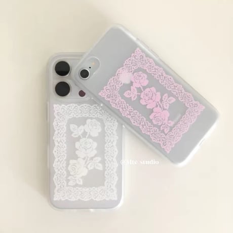 シースルーローズレースiPhone