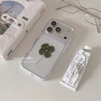 クローバー🍀プチドットクリアiPhoneケース