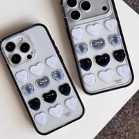 ぷっくりハートプリントiPhoneケース