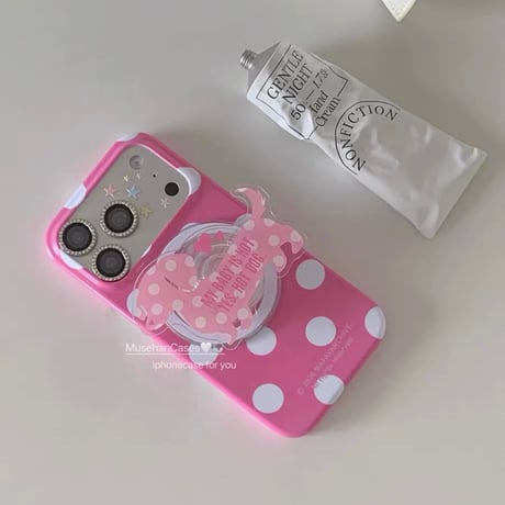 ピンクドットダックスiPhoneケース