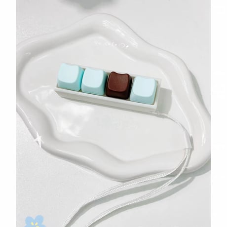 ねこ型キーボードクリッカーチャーム/キーボード/キーキャップ/キーホルダー