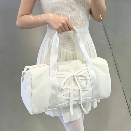 バレエレースアップボストンバッグ