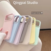 シンプルマカロンカラーシリコンiPhoneケース