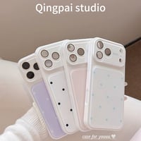 マカロンドットバイカラーiPhoneケース