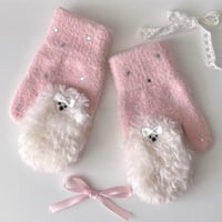 もふもふプードル手袋/ミトン