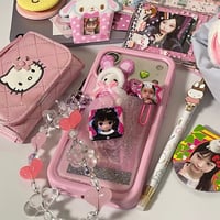 韓国で大流行中♥シリコンラメポケットピンクiPhoneケース
