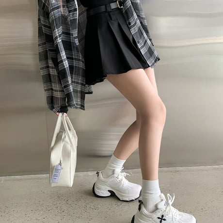 クロス厚底スポーティースニーカー
