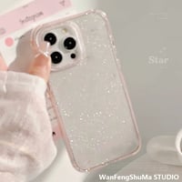 超シンプルピンクきらきらラメiPhoneケース