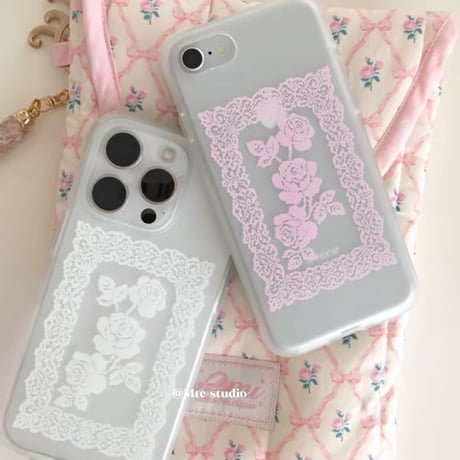 シースルーローズレースiPhone