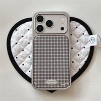 シンプルレトログレーチェックiPhoneケース