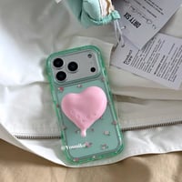 とろける3Dグリップ付き小花柄iPhoneケース