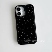 colorful dot star black iPhoneケース