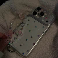 【iPhone18対応！】カラフルプチフワラーiPhoneケース