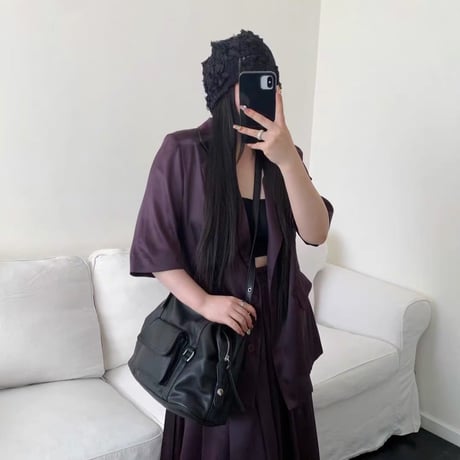 ビッグフェイクレザーショルダートートバッグ/pcバッグ