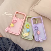 シリコンポケット&ぷっくりサマーチャームiPhoneケース