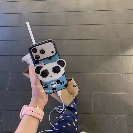 パンダ🐼レトロドットiPhoneケース