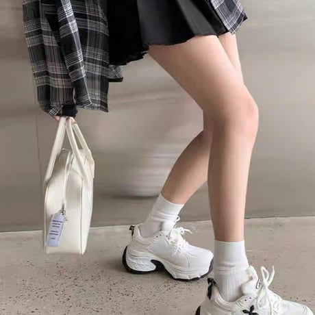 クロス厚底スポーティースニーカー