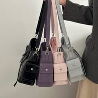 サイドポケットショルダートートバッグ