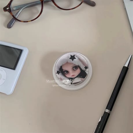 ギャルドールグリップ付きドットiPhoneケース