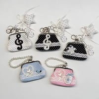 ドット柄がま口ウィッシュコアポーチ/小物入れ/小銭/財布