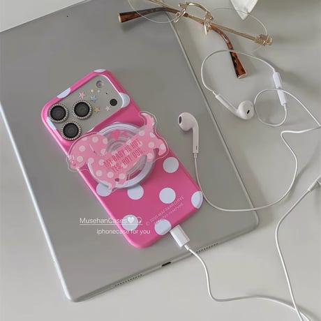 ピンクドットダックスiPhoneケース