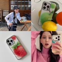 ふわふわフルーツ🍓🍑🍅iPhoneケース