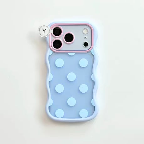 うねうねカラフルドットiPhoneケース