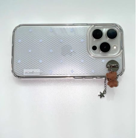 スターレースねこちゃんチャーム付きiPhoneケース