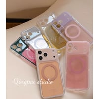 バイカラー半透明MagSafiPhoneケース