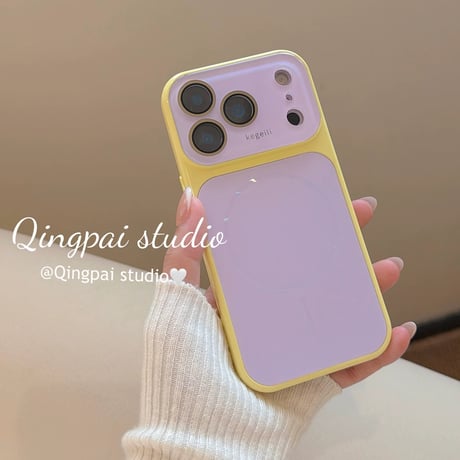 マカロンバイカラーiPhoneケース