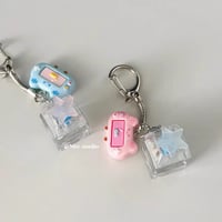 ねこゲーム機風クリッカーチャーム/キーボードチャーム