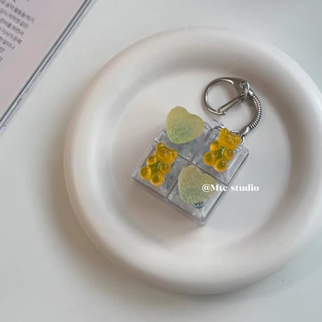 ベア&ハートグミ♥キーボードチャーム/クリッカーチャーム