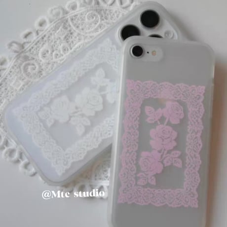 シースルーローズレースiPhone