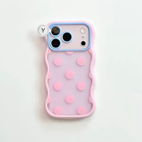 うねうねカラフルドットiPhoneケース
