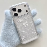 ホワイトレースアソートリボンクリアiPhoneケース