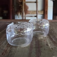 花柄ガラスの器／２個セット