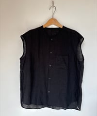 ゴーシュ｜80/1リネン　フレンチスリーブブラウス