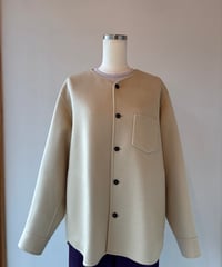 ゴーシュ｜ウールシルクカシミアリバー　ノーカラージャケット