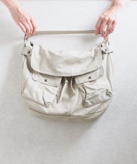 white washed shoulder bag