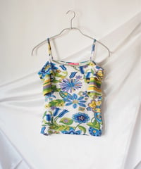 vivid flowers off sholder top from Italy