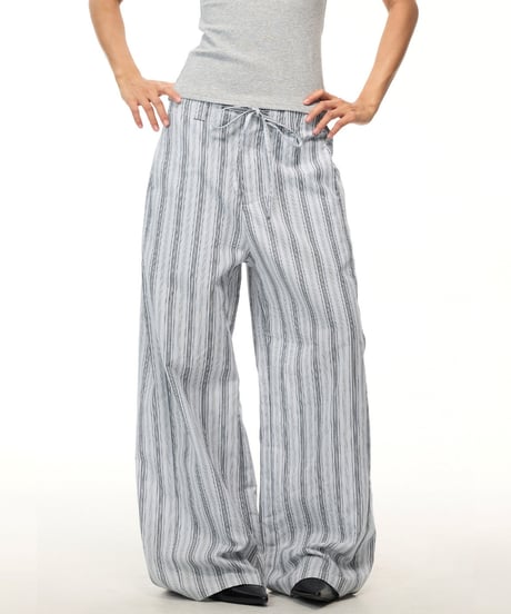 LINENVEIL WIDE PANTS /3color