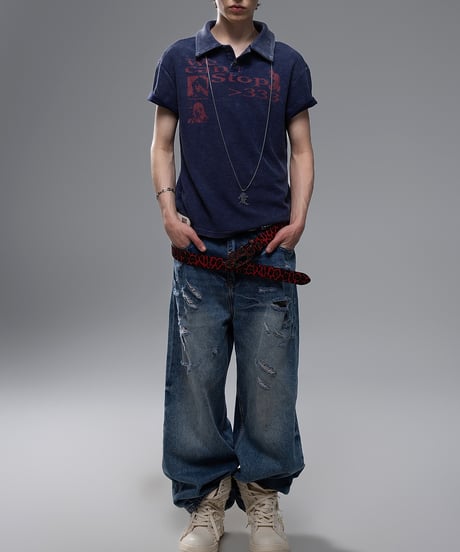VINTAGEGRID SKIPPER POLO /2color