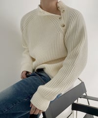 ASYMORA HIGH NECK KNIT /2color