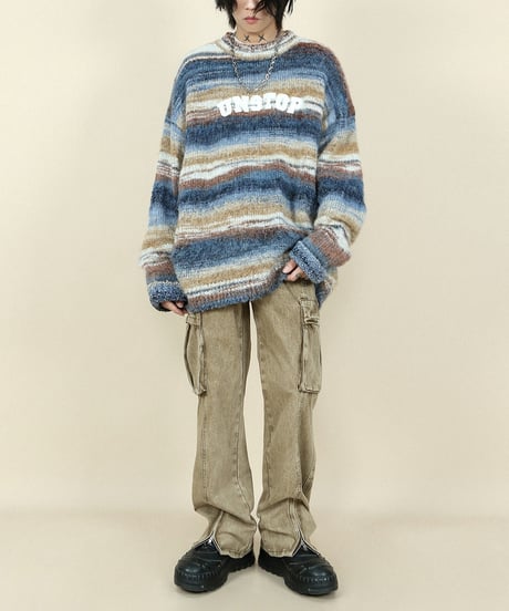HAZESTRIPE MOHAIR KNIT /2color