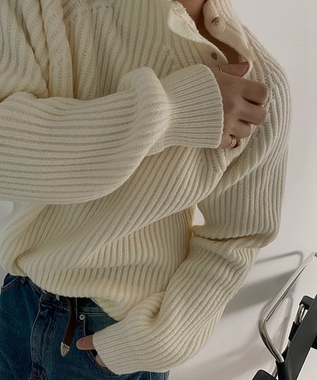 ASYMORA HIGH NECK KNIT /2color
