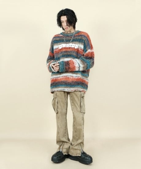 HAZESTRIPE MOHAIR KNIT /2color