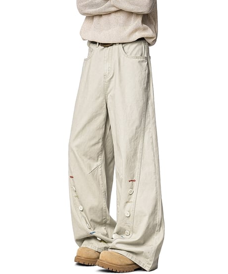BUTTONCRAFT WIDE PANTS /3color