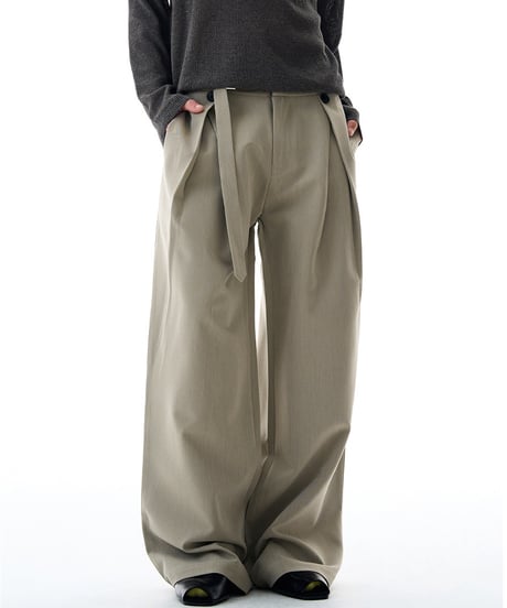 LUXPLEAT DRAPE PANTS /2color