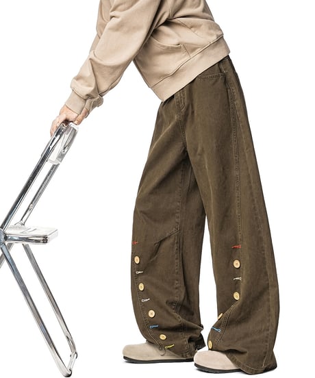 BUTTONCRAFT WIDE PANTS /3color