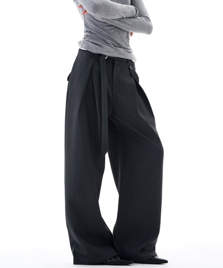 LUXPLEAT DRAPE PANTS /2color